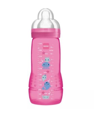 Biberón Easy Active 330ml rosa - Mam Baby