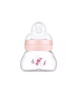Biberón de cristal rosa 90ml - Mam Baby