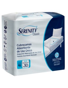 Empapadores 30uds Absorbentes 60X60 un solo uso cubrecamas Serenity
