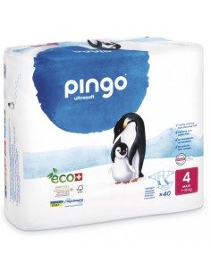 Paquete de pañales ecológicos talla 4 (40 uds / 7-18 kg) Pingo 2