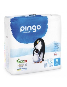 Paquete de pañales ecológicos talla 5 (36 uds / 11-25 kg) Pingo 2