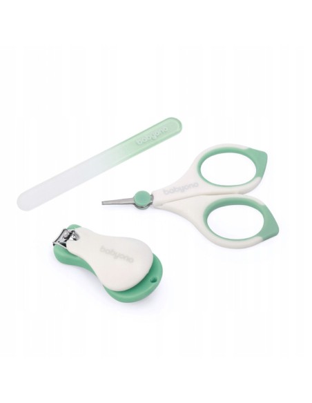 set-manicura-bebe-verde-babyono-3.jpg – Cortauñas y lima BabyOno.