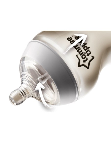 BIBERÓN SILICONA CLOSER TO NATURE FLUJO LENTO 260 ML 0M+ TOMMEE TIPPEE