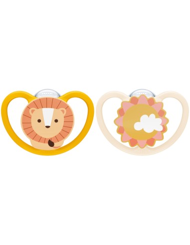 Chupete Space León/Sol Silicona pack 2 uds. (6-18M) NUK