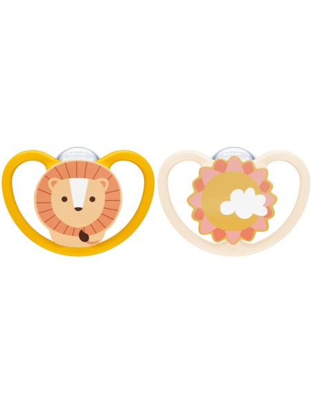 Chupete Space León/Sol Silicona pack 2 uds. (6-18M) NUK