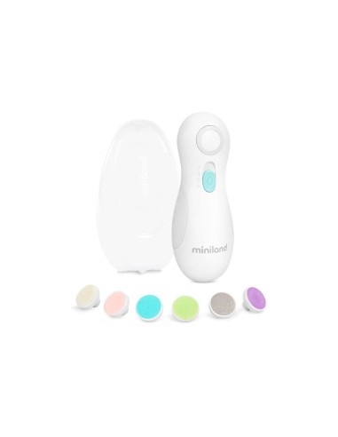 lima-unas-electrica-baby-nail-trimmer-miniland-1.jpg – Vista frontal del set Baby Nail Trimmer Miniland