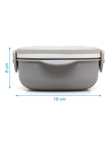 Caja almuerzo cuadrado 450 ml acero inoxidable Kiokids