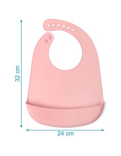 Babero silicona ajustable con bolsillo fácil limpieza y enrollable +4m kiokids 2