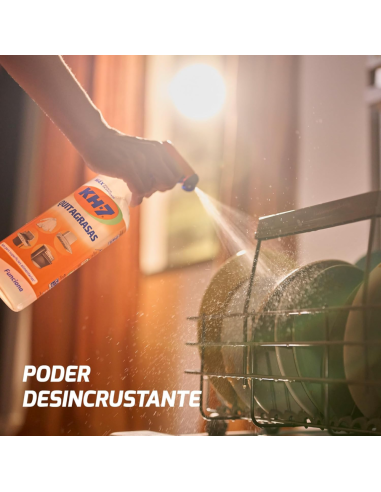 kh7-quitagrasas-desinfectante-650ml-7.jpg – Detalle del pulverizador y etiqueta.