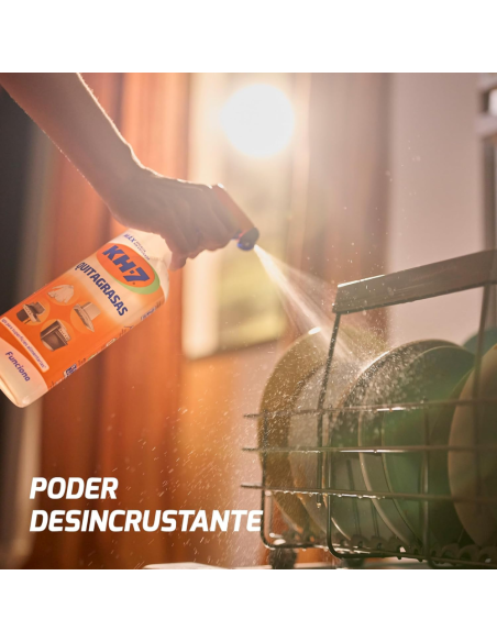 kh7-quitagrasas-desinfectante-650ml-7.jpg – Detalle del pulverizador y etiqueta.