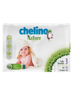 Pack 4 Pañales Chelino Nature T3 - (4-10 kg) - 144 unidades 2