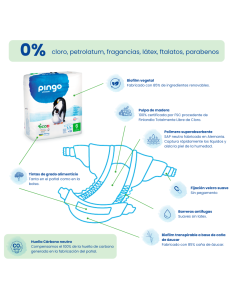 Pack Talla 4 Pingo con 4paq de 40uds. Total 160uds. Ecológicos ( 7-18 kg.) 2
