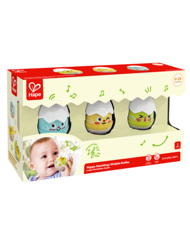 Sonajeros Tambaleantes de Polluelos |Hape - Nappy.es