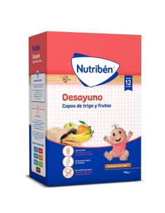 Oferta Desayuno copos de trigo y frutas (+6M) 750g Nutribén