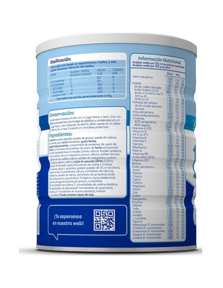 Leche Nutriben Natal 1 800gr 0M+ - Leche infantil - Nappy.es