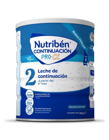 Pack 2 uds. Leche Continuación 2 Nutribén 800gr | Nutribén - Nappy.es