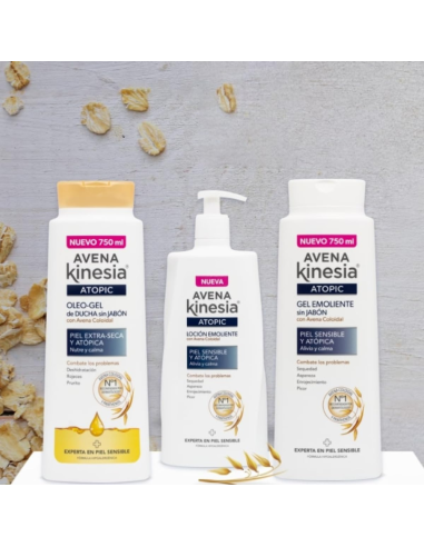 kinesia-oleogel-ducha-avena-750ml-7.jpg – Uso en higiene diaria.