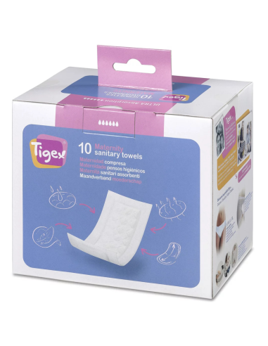 Compra Compresas Meternidad  Marca Tigex | Mamas 10uds - Nappy.es
