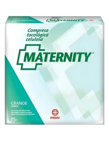 Compresas Maternity Tocológicas de celulosa 25 uds Indas