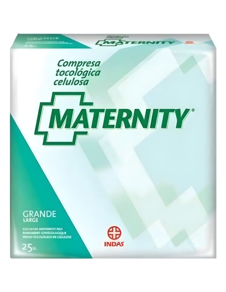 Compresas Maternity Tocológicas de celulosa 25 uds Indas