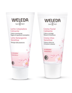 Pack Leche limpiadora calmante 75 ml + Crema facial calmante 30 ml Weleda