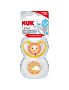 Chupete Space León/Sol Silicona pack 2 uds. (18-36M) NUK