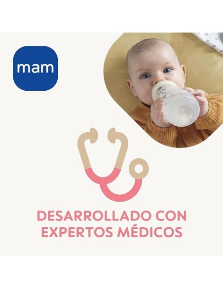 Biberón Easy Active color rosa 330ml Mam Baby