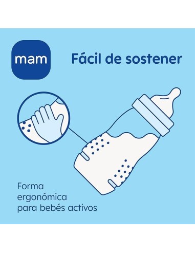 Biberón Easy Active color rosa 330ml Mam Baby