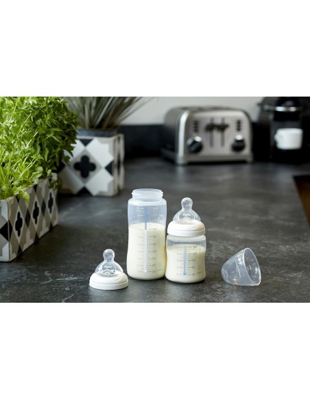 Biberón Transition+ silicona 150ml 0-6M Tigex