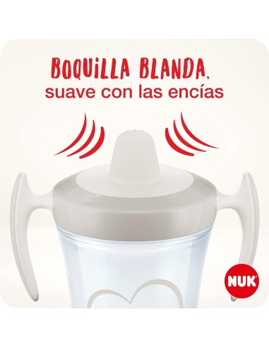 Taza de entrenamiento color rosa 6M+ 230ml NUK