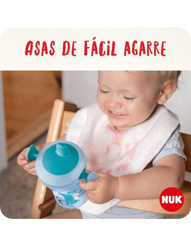 Taza de entrenamiento color turquesa 6M+ 230ml NUK