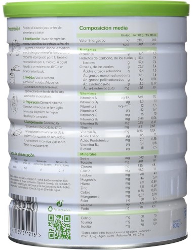 capricare-2-leche-continuacion-800g-6-12m-1.jpg – Vista frontal del envase.
