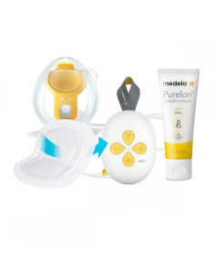 Pack extractor eléctrico "hands free" + crema Purelan + discos absorbentes Medela