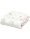 Muselina de bambú patitos 120x120 cm Kiokids