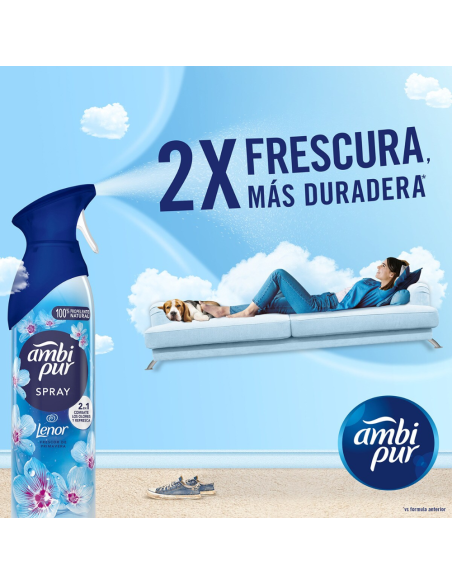 Ambientador 2 en 1 frescor de primavera 185ml Ambipur