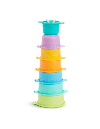 Set 7 vasos apilables con molino | Munchkin - Nappy.es
