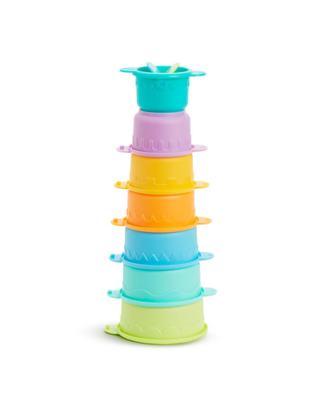 Set 7 vasos apilables con molino | Munchkin - Nappy.es
