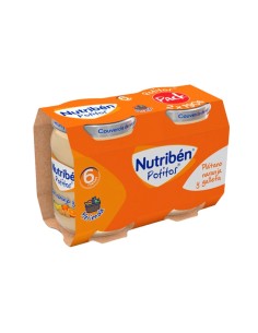 Oferta Pack 6 uds. potito plátano, naranja y galleta tarrito 190g. +6M 2