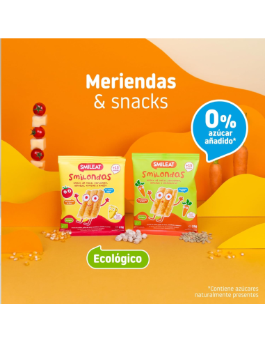 Snack de maíz, garbanzo, lenteja y zanahoria | Smileat - Nappy.es
