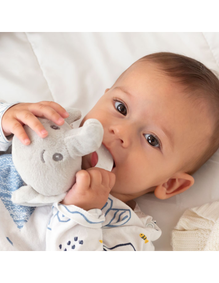 Mordedor peluche elefante gris 13 cm | Kiokids - Nappy.es