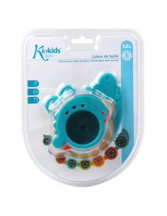 Juego de baño cubos apilables 8uds 12m+Kiokids 2