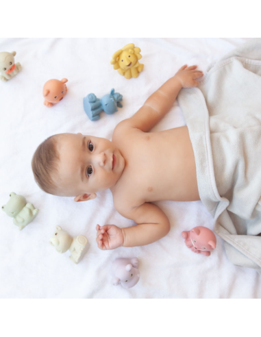 Set 9 animalitos anti-moho para baño 3m+ Kiokids