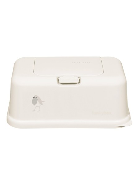 Caja toallitas color crema con pájaros - Funkybox