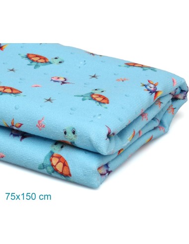 Toalla playa de microfibras color azul Kiokids