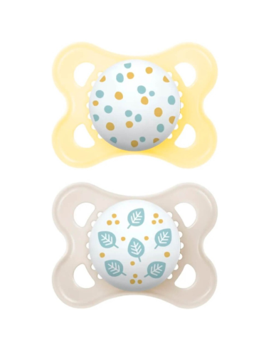 Chupete original 2-6 meses color amarillo 2 uds Mam Baby