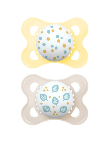 Chupete original 2-6 meses color amarillo 2 uds Mam Baby