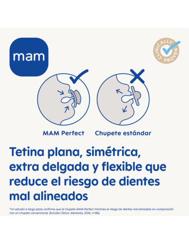 Chupete Perfect Start 0-2M color rosa (2 uds) Mam Baby
