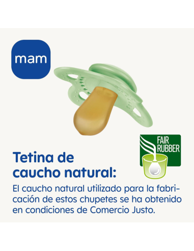 Chupete Start Silicona 2 uds color azul (0-2M) Mam Baby