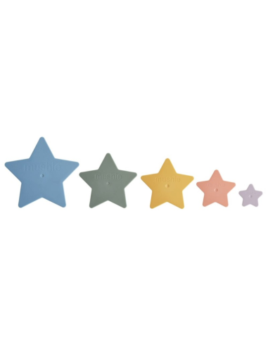 Juguete estrellas apilables colores Mushie