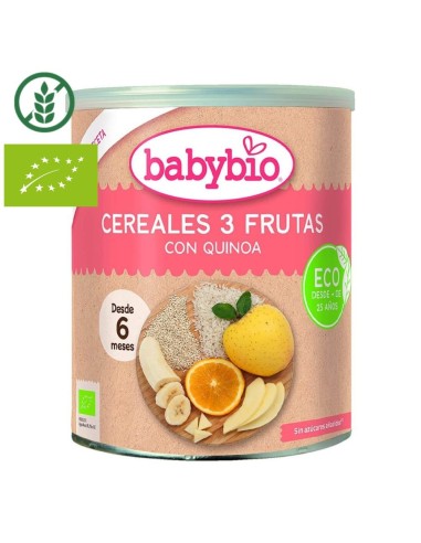 Cereales 3 fruta & Quinoa (desde 6 meses) 220 g babybio - Nappy.es